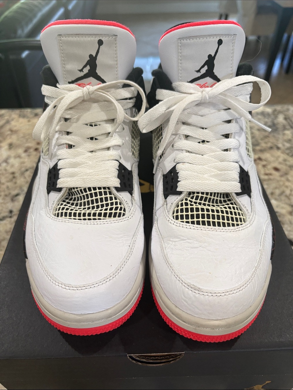 Jordan White Black Red Retro Basketball Sneakers Pale Citron